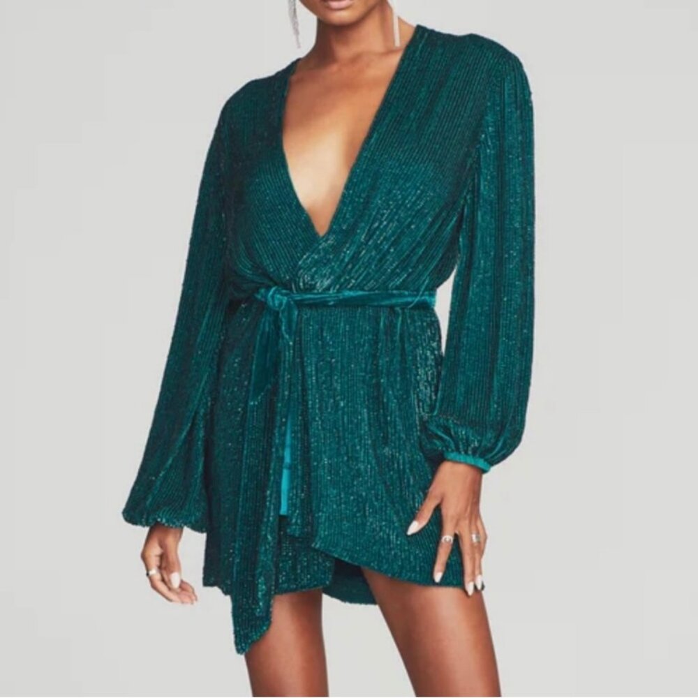 Retrofete Gabrielle sequin robe -emerald green